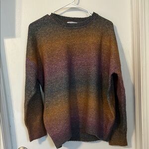 Old Navy Gradient Sweater in Gray, Brown, and Purple - Medium